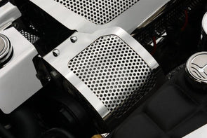 C6 Corvette Alternator Cover | Polished Perforated Stainless Steel