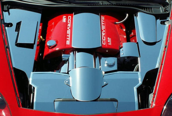 C6 Corvette Alternator Cover - Polished Stainless Steel