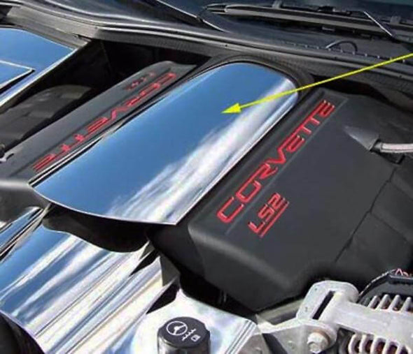C6 Corvette Base / Z06 / Grand Sport Plenum Cover - Polished Stainless Steel