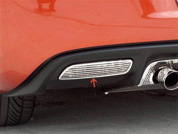 C6 Corvette Billet Style Reverse Light Covers - Polished Stainless Steel