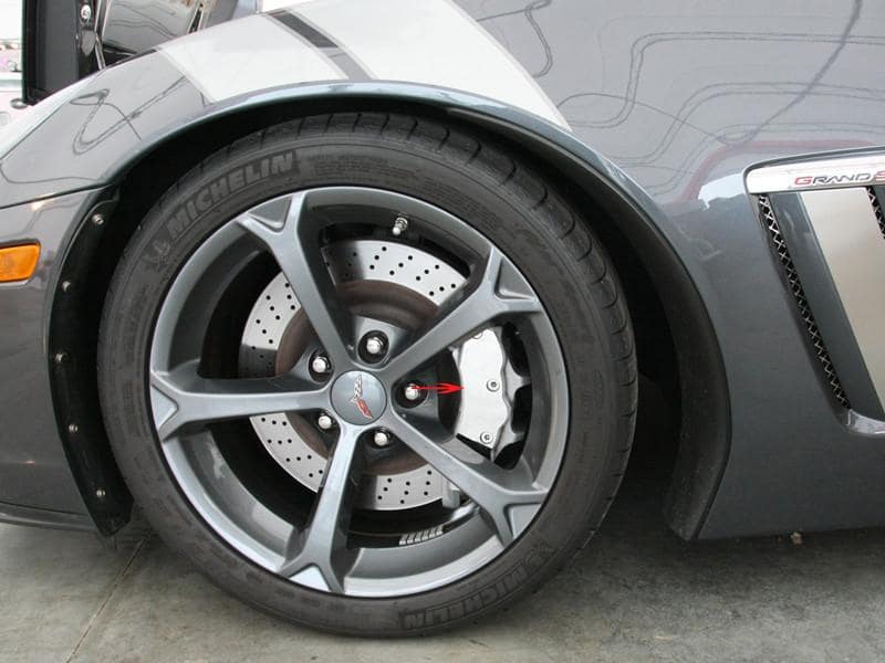 C6 Corvette Brake Caliper Face Plate (Z06 and Grand Sport) - Polished Stainless Steel