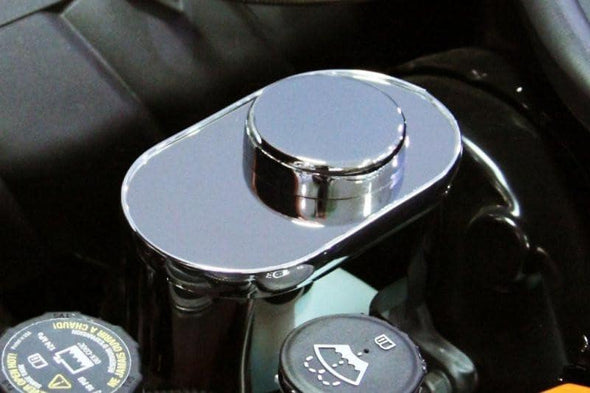C6 Corvette Brake Master Cylinder Cover w/ Cap Cover - 2009-2013 Polished Stainless Steel