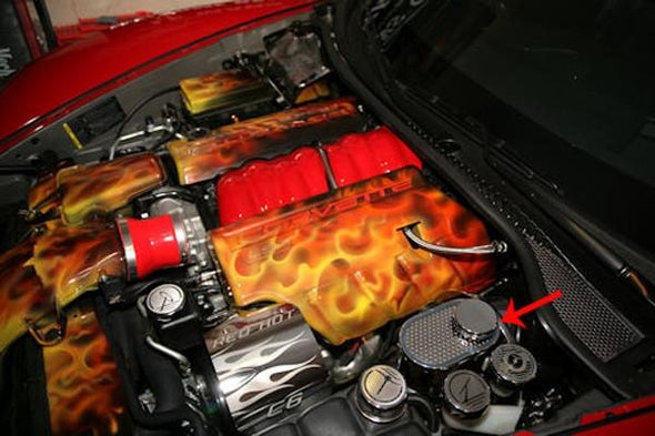 C6 Corvette Brake Master Cylinder Cover w/ Cap Cover - 2005-2008