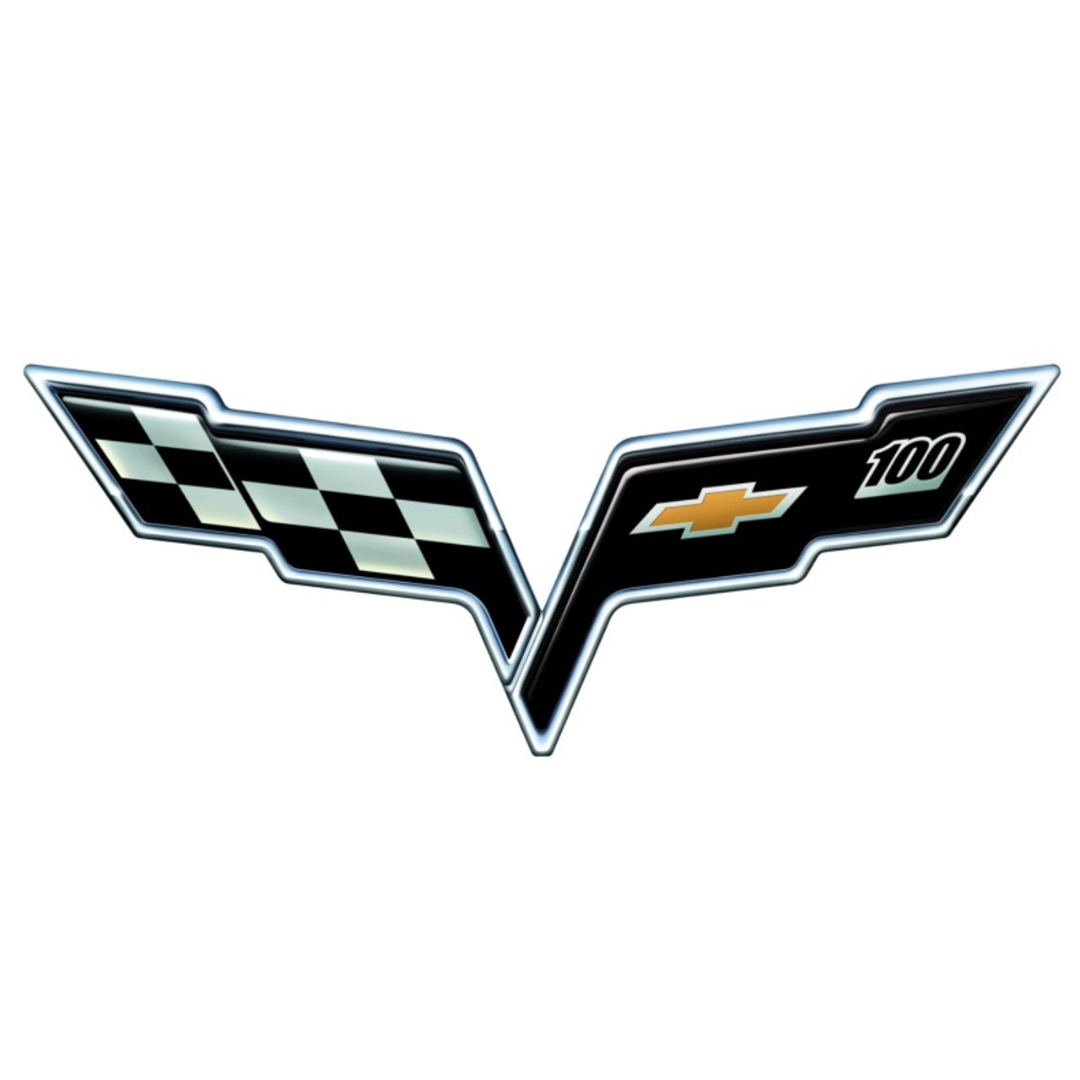 C6 Corvette 100 Anniversary Emblem Steel Sign | Corvette Store Online
