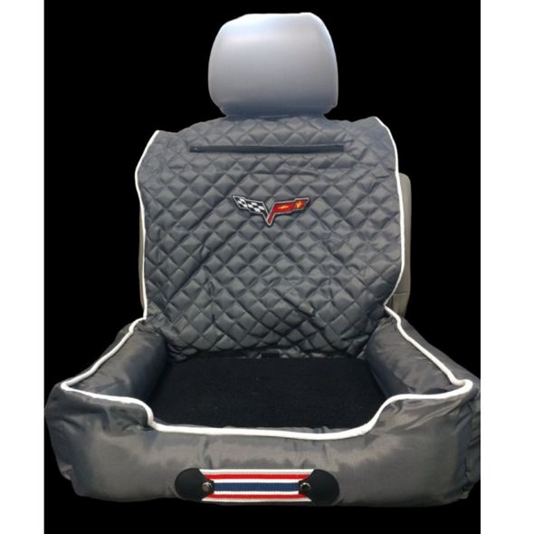 C6 Corvette Crossed Flags Pet Bed And Seat Cover