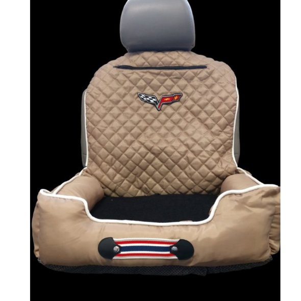 C6 Corvette Crossed Flags Pet Bed And Seat Cover