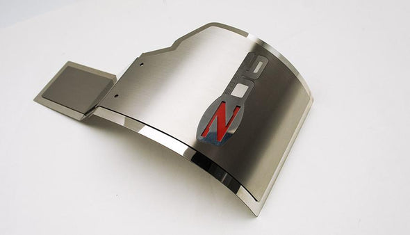 C6 Corvette Deluxe Alternator Cover Z06 Emblem - Stainless Steel