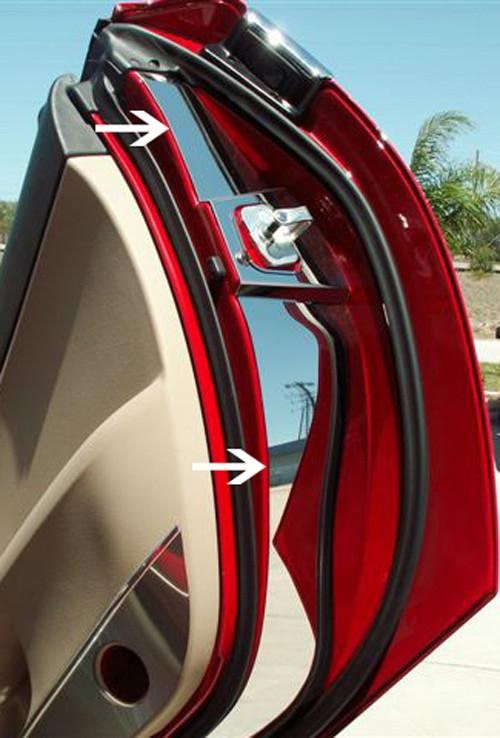C6 Corvette Door Jam Kit for Lambo Style Doors - Polished Stainless Steel