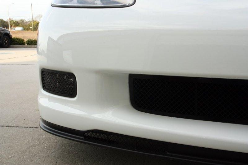 C6 Corvette Driving Light Grilles "Blakk Stealth" Laser Mesh (Z06, Grand Sport, and ZR1)