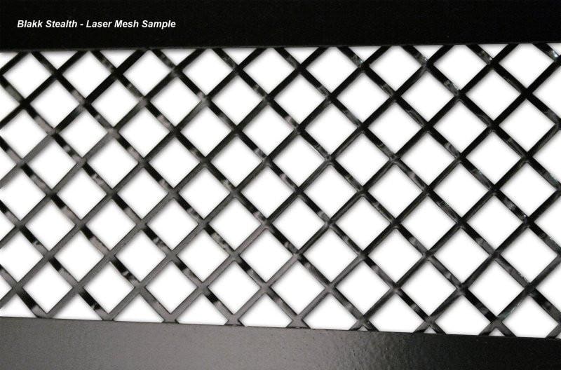 C6 Corvette Exhaust Filler Panel Laser Mesh "Blakk Stealth" Stainless Steel