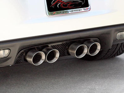 C6 Corvette Exhaust Filler Panel Laser Mesh "Blakk Stealth" Stainless Steel (NPP Version)