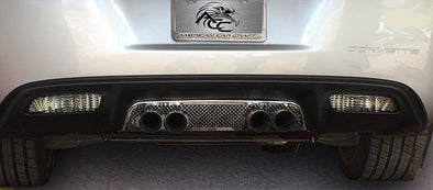 C6 Corvette Exhaust Filler Panel Laser Mesh Stainless Steel
