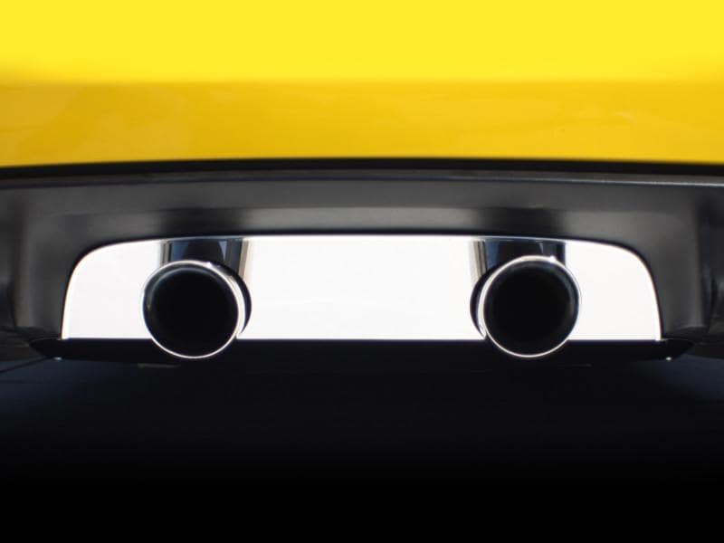 C6 Corvette Exhaust Filler Panel Polished Stainless Steel - Corsa 4 inch Dual Tips