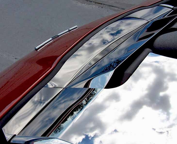 C6 Corvette Front Nose Cap - Polished Stainless Steel