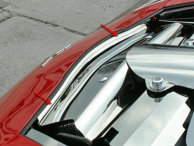 C6 Corvette Front Nose Cap - Polished Stainless Steel 2005-2013