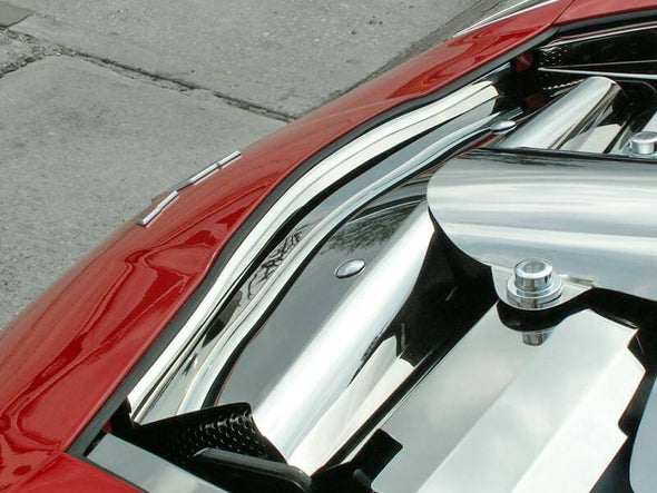 C6 Corvette Front Nose Cap - Polished Stainless Steel 2005-2013