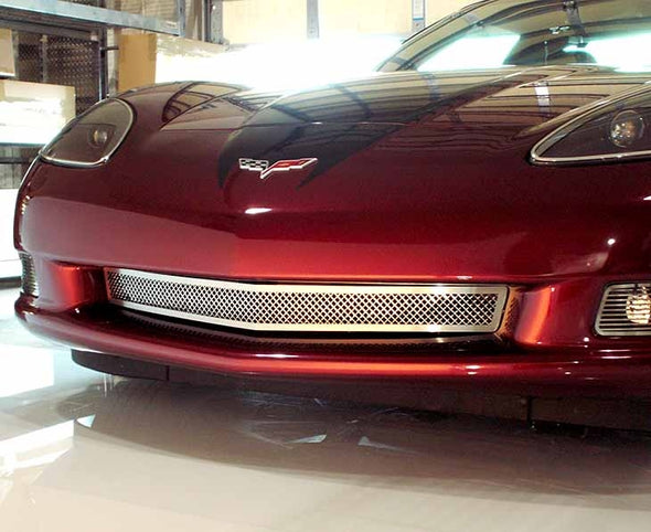 C6 Corvette | Front Grille | Polished Laser Mesh | 2005-2013