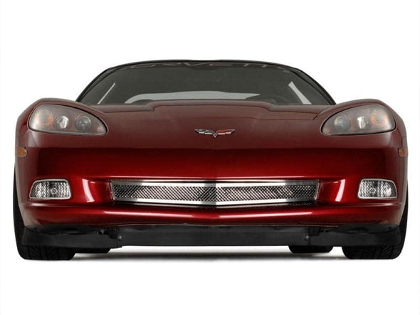 C6 Corvette | Front Grille | Polished Laser Mesh | 2005-2013