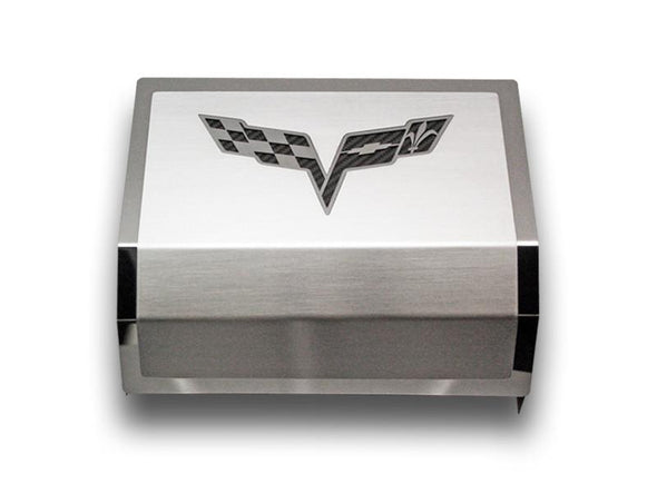 C6 Corvette Fuse Box Cover | Brushed/Polished w/ Colored Inlay