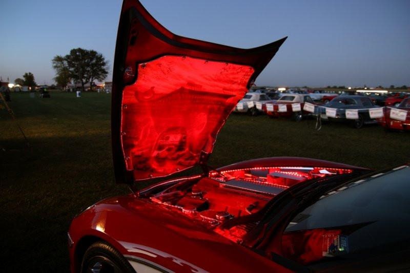 C6 Corvette LED Illuminated Inner Fender Liner Component 8Pc - Polished Stainless Steel