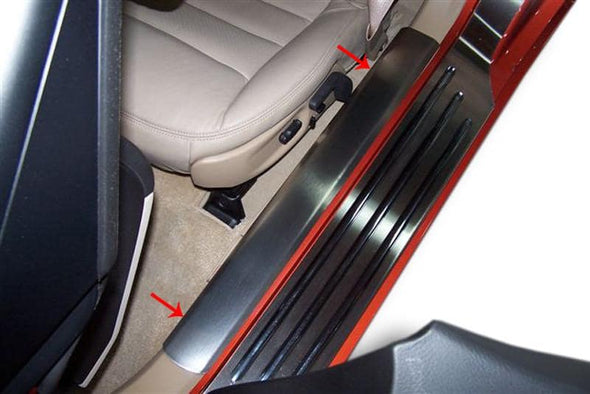 C6 Corvette Inner Doorsills Brushed Stainless Steel