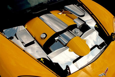 C6 Corvette Inner Fender Covers - 4Pc Polished Stainless Steel