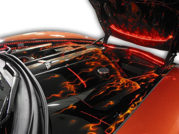C6 Corvette LED Illuminated Inner Fender Caps - Polished Stainless Steel