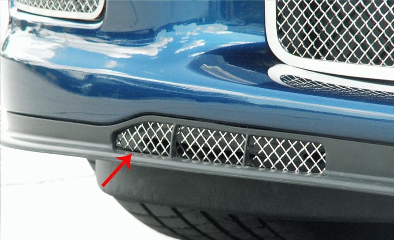 C6 Corvette Laser Mesh Air Dam Grilles Polished Stainless Steel - Z06 / Grand Sport / ZR1