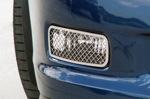 C6 Corvette Laser Mesh Driving Light Covers Polished Stainless Steel - Z06 / Grand Sport / ZR1
