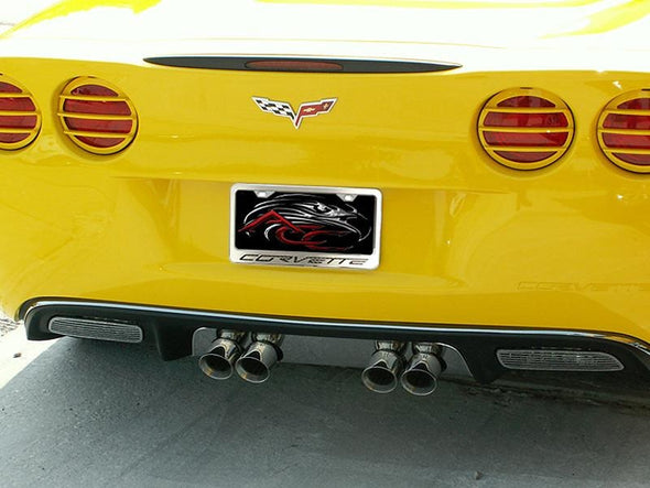 C6 Corvette License Plate Frame with "Corvette" Lettering