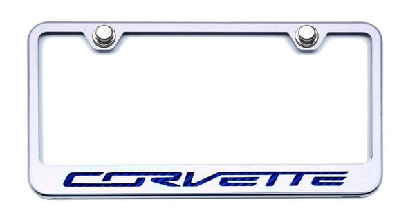 C6 Corvette License Plate Frame with "Corvette" Lettering