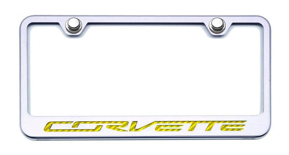 C6 Corvette License Plate Frame with "Corvette" Lettering