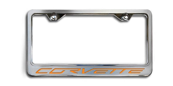 C6 Corvette License Plate Frame with "Corvette" Lettering