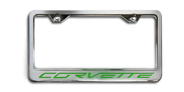 C6 Corvette License Plate Frame with "Corvette" Lettering