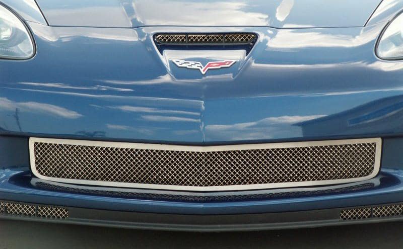 C6 Corvette Mesh Front Grille Polished Stainless Steel - Z06 / Grand Sport / ZR1