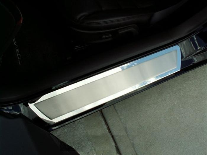 C6 Corvette Outer Doorsills Polished w/ Brushed Inserts