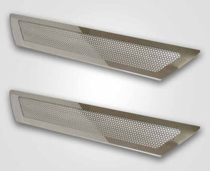 C6 Corvette Perforated Outer Doorsills Polished Stainless Steel