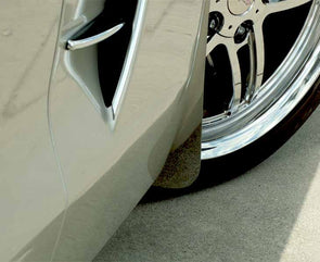 C6 Corvette Polished Stainless Steel Z06 Styled Mud Guards (Front Only)