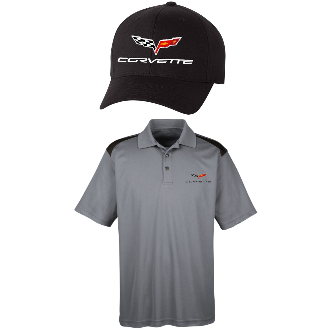 C6 Corvette Polo Shirt and Hat Bundle Corvette Store Online