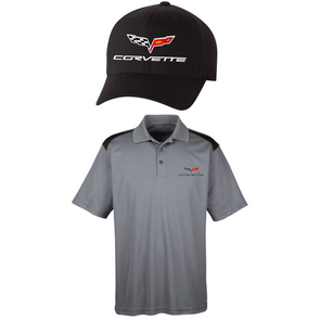 C6 Corvette Polo Shirt and Hat Bundle