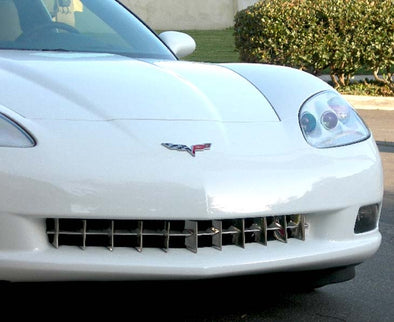 C6 Corvette Retro Front Grille - Polished Stainless Steel