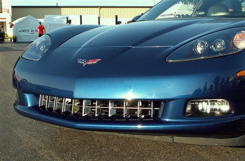 C6 Corvette Retro Front Grille - Polished Stainless Steel