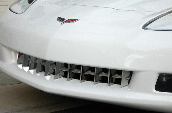 C6 Corvette Retro Front Grille - Polished Stainless Steel