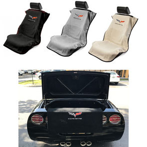 C6 Corvette Seat Towel / Seat Cover + Trunk Towel Bumper Protector Bundle
