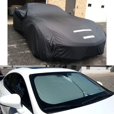 C6 Corvette Select-Fleece Car Cover and OC Sun Shade Bundle