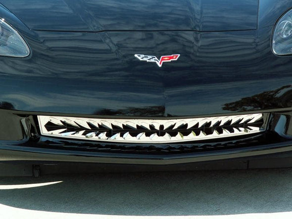 C6 Corvette Shark Tooth Front Grille - Polished Stainless Steel
