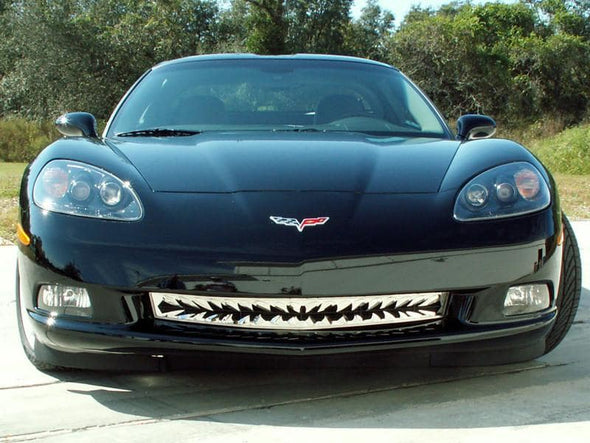 C6 Corvette Shark Tooth Front Grille - Polished Stainless Steel