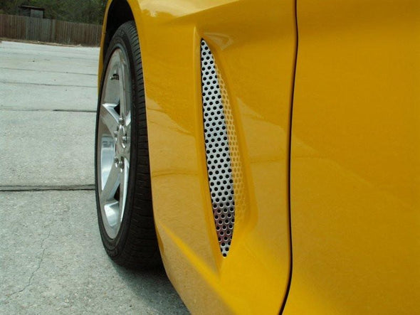 C6 Corvette | Side Vent Grilles | Perforated | 2 pc | 2005-2013