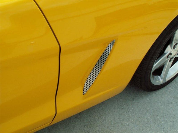 C6 Corvette | Side Vent Grilles | Perforated | 2 pc | 2005-2013