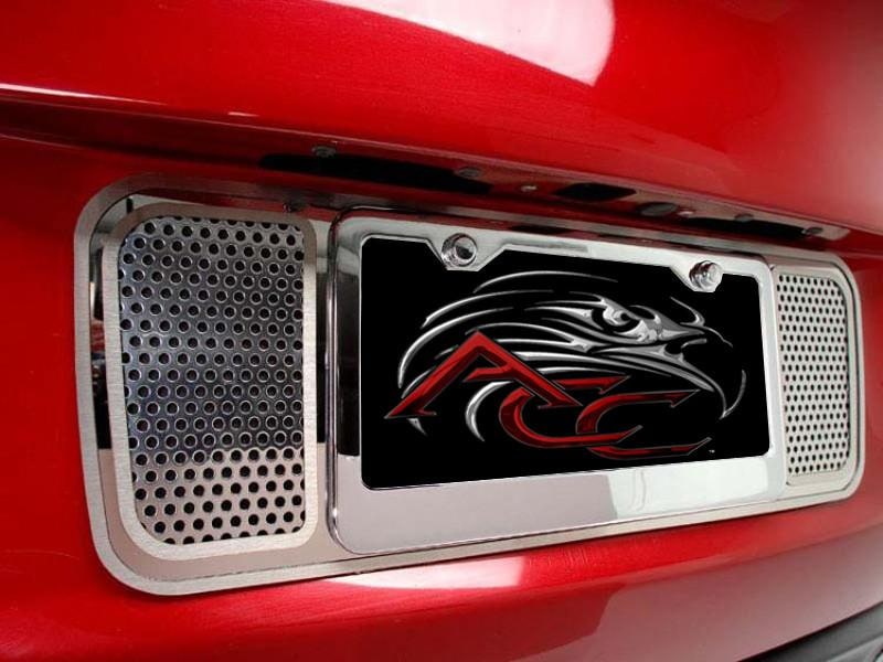 C6 Corvette Tag Back Perforated Style - Polished Stainless Steel